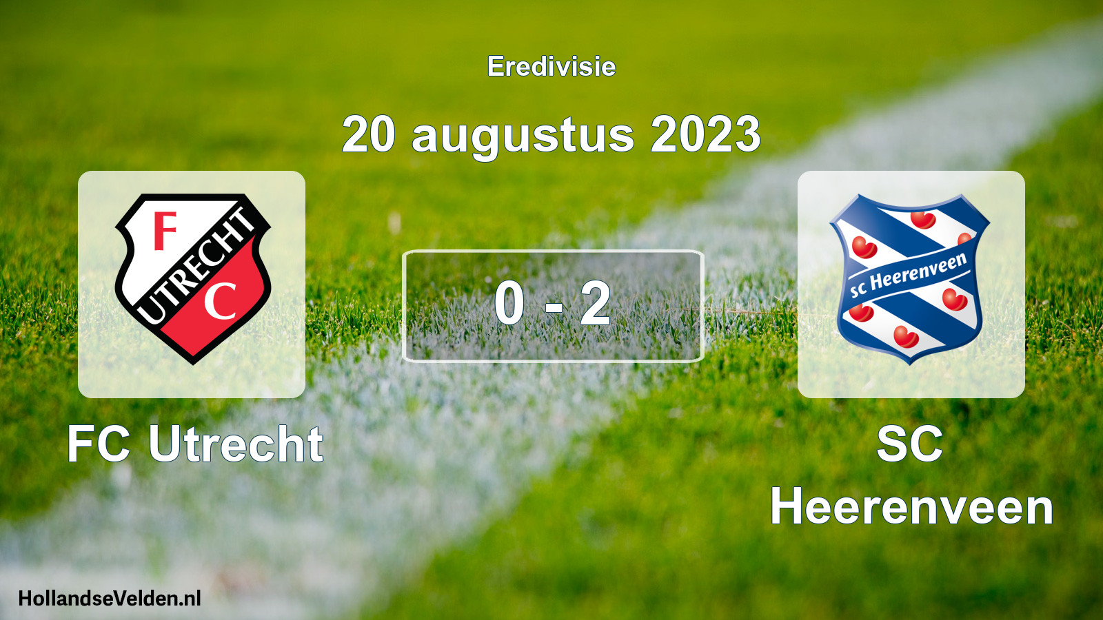 Total number of matches played: FC Utrecht - SC Heerenveen 0 - 2 (20 August 2023)