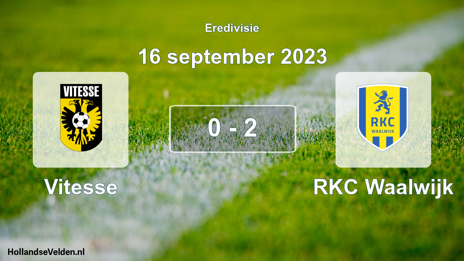 Total number of matches played: Vitesse - RKC Waalwijk 0 - 2 (16 September 2023)
