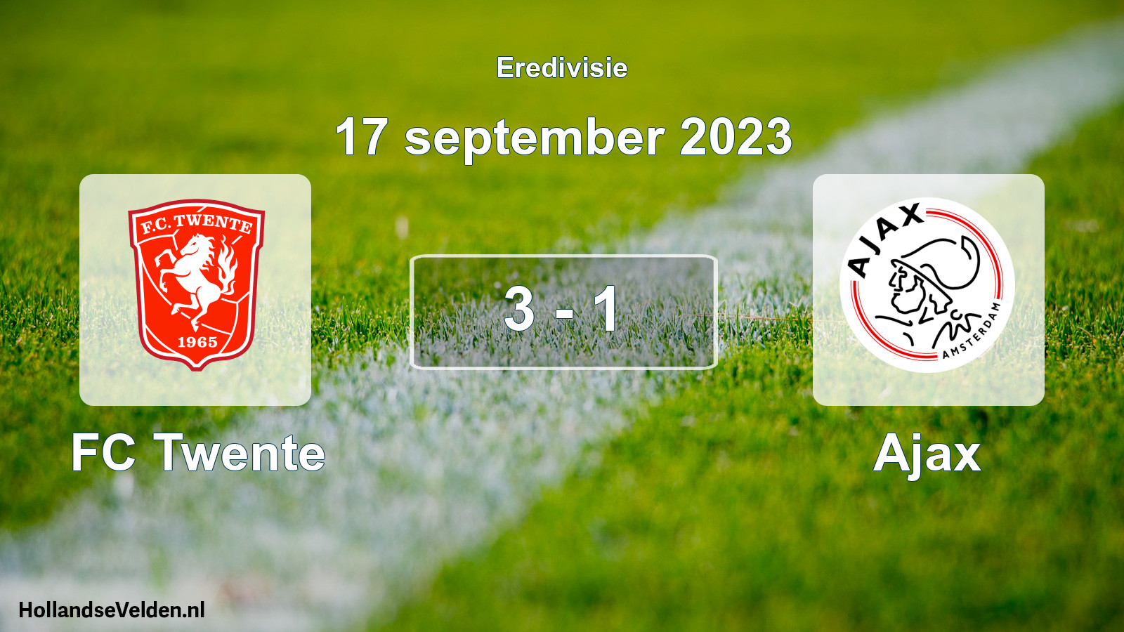 Total number of matches played: FC Twente - Ajax 3 - 1 (17 September 2023)