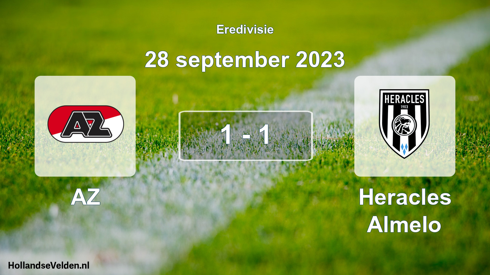 Total number of matches played: AZ - Heracles Almelo 1 - 1 (28 September 2023)