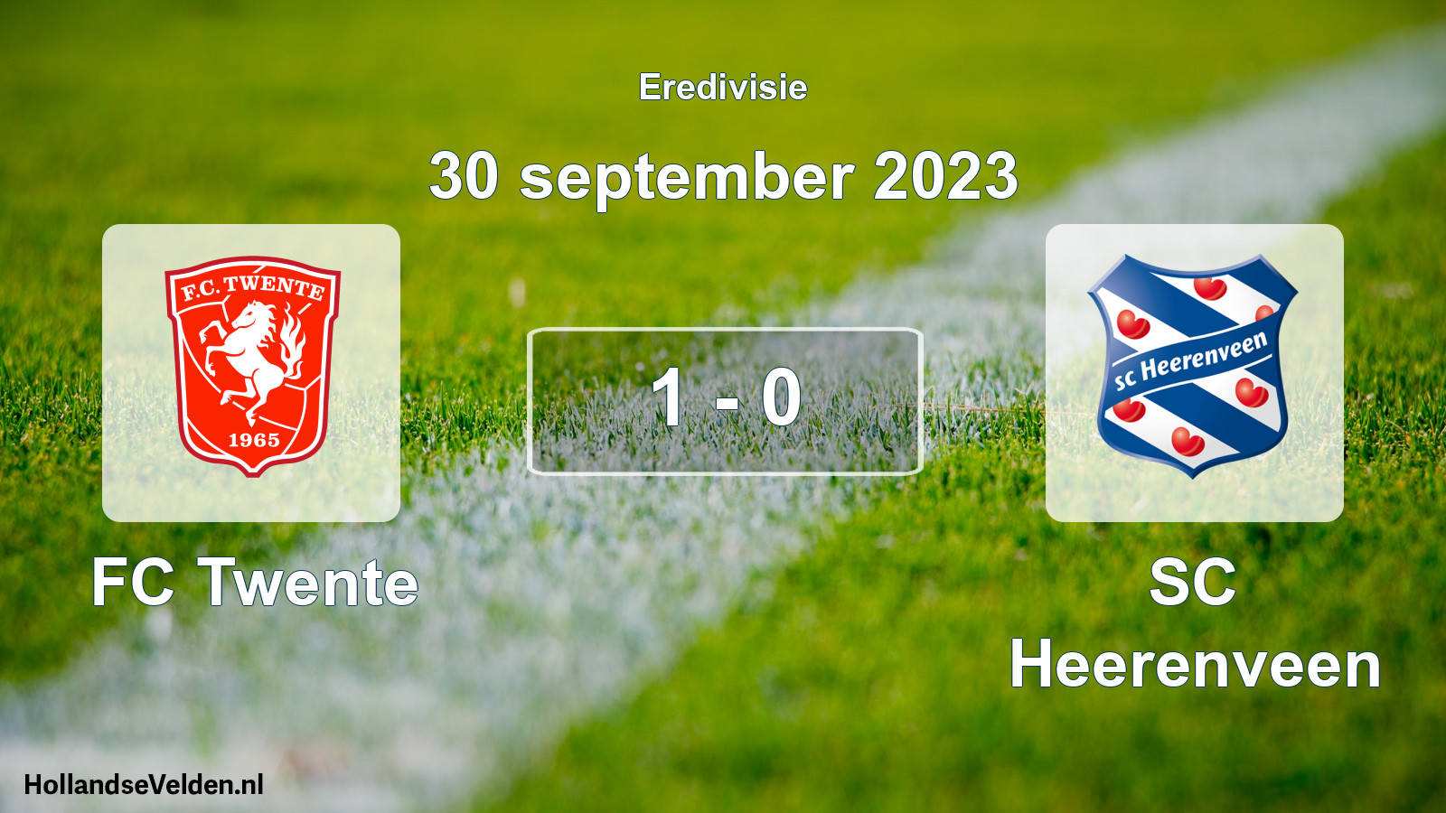 Total number of matches played: FC Twente - SC Heerenveen 1 - 0 (30 September 2023)
