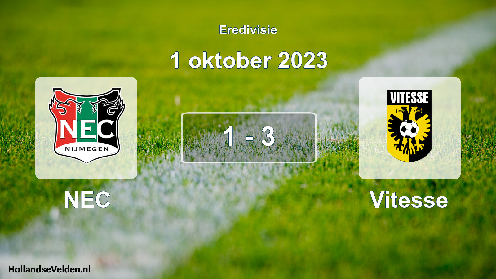 Total number of matches played: NEC - Vitesse 1 - 3 (1 October 2023)
