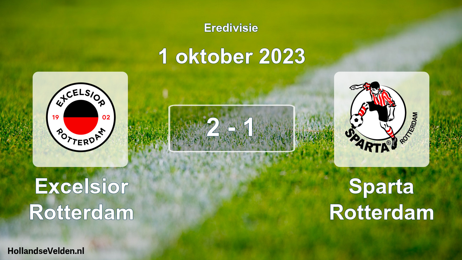 Total number of matches played: Excelsior Rotterdam - Sparta Rotterdam 2 - 1 (1 October 2023)
