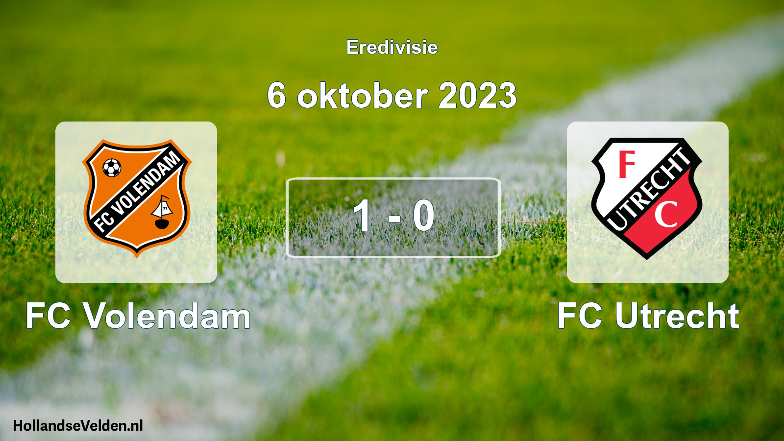Total number of matches played: FC Volendam - FC Utrecht 1 - 0 (6 October 2023)