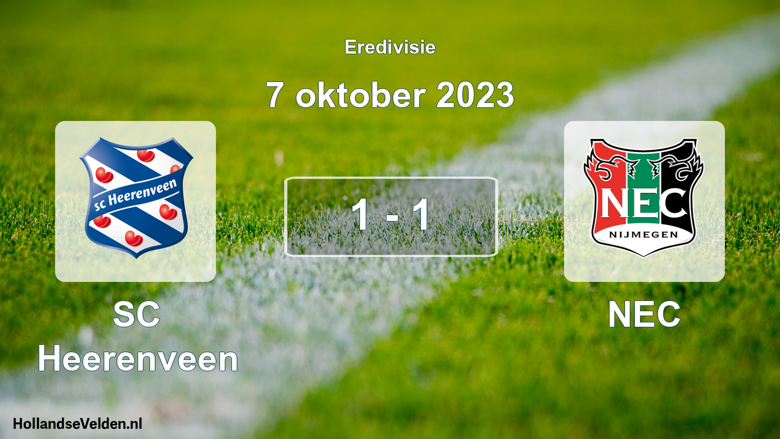 Total number of matches played: SC Heerenveen - NEC 1 - 1 (7 October 2023)
