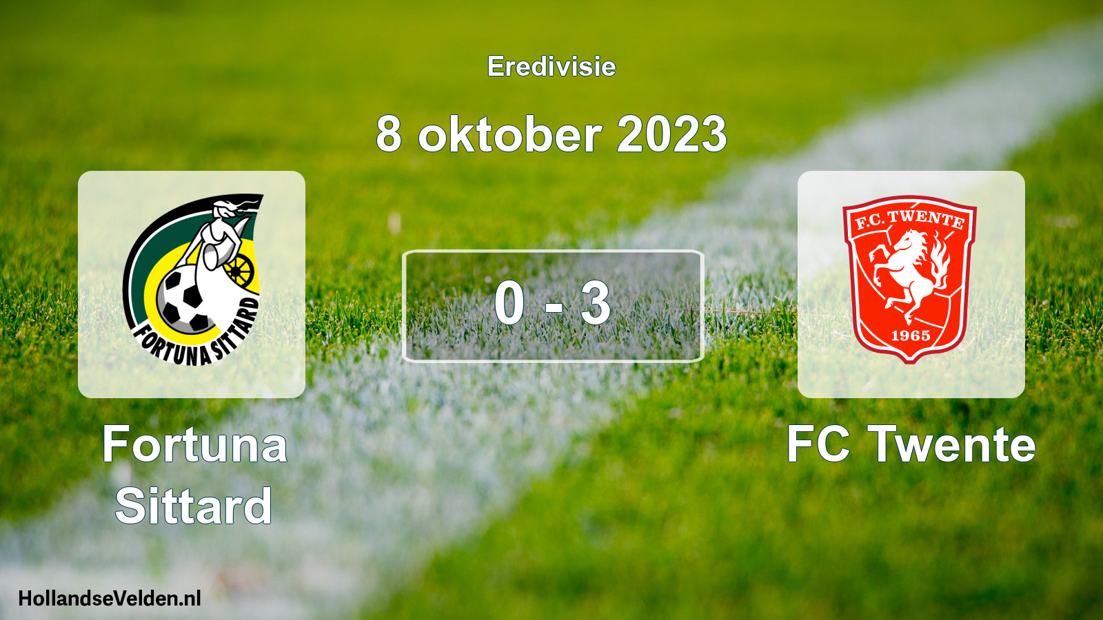 Total number of matches played: Fortuna Sittard - FC Twente 0 - 3 (8 October 2023)