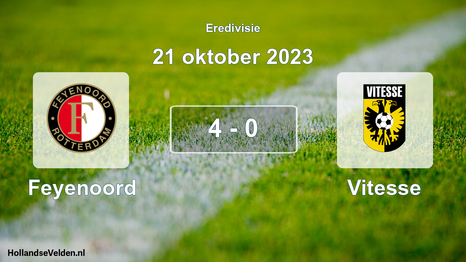 Total number of matches played: Feyenoord - Vitesse 4 - 0 (21 October 2023)