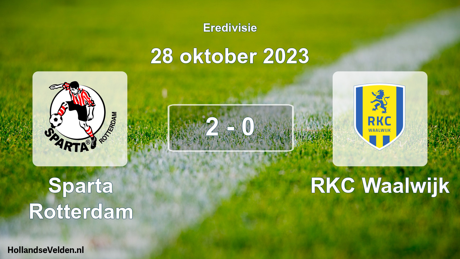 Total number of matches played: Sparta Rotterdam - RKC Waalwijk 2 - 0 (28 October 2023)