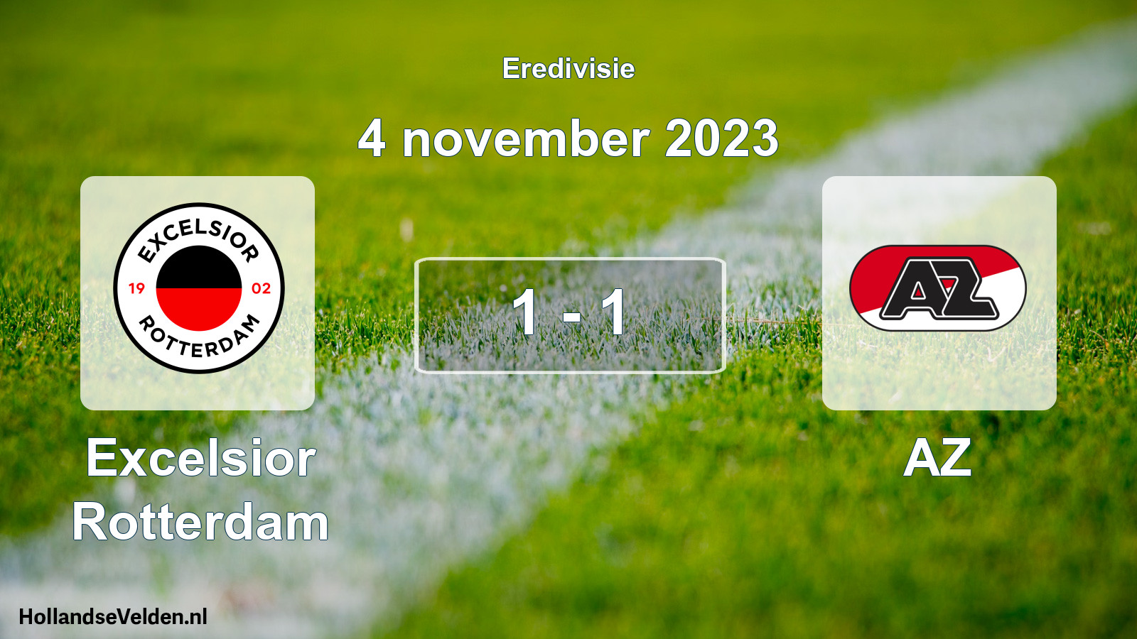 Total number of matches played: Excelsior Rotterdam - AZ 1 - 1 (4 November 2023)