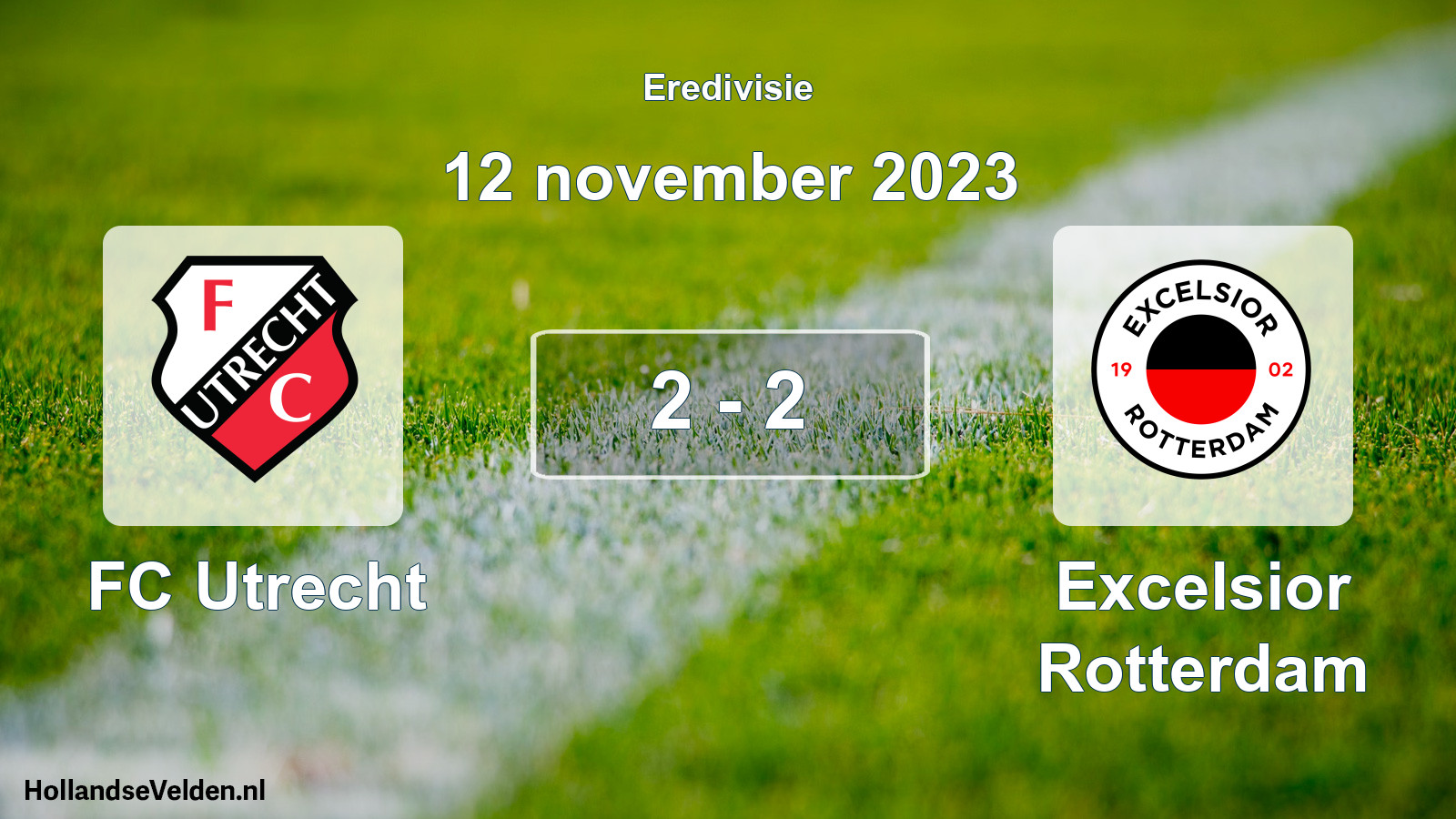 Total number of matches played: FC Utrecht - Excelsior Rotterdam 2 - 2 (12 November 2023)