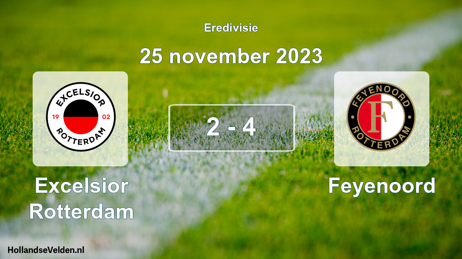 Total number of matches played: Excelsior Rotterdam - Feyenoord 2 - 4 (25 November 2023)