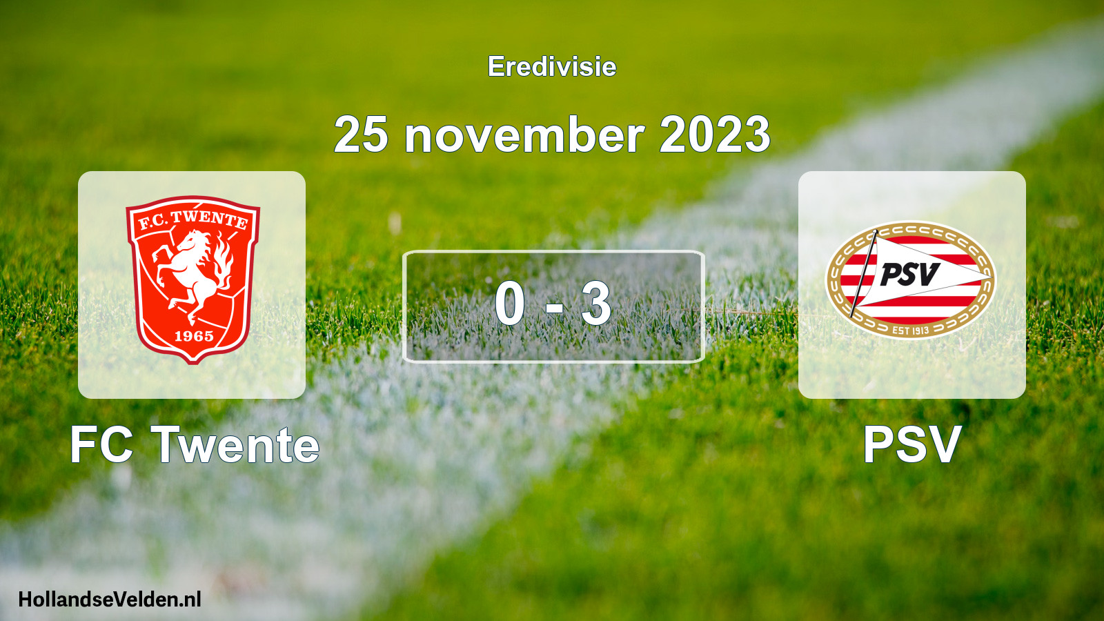 Total number of matches played: FC Twente - PSV 0 - 3 (25 November 2023)