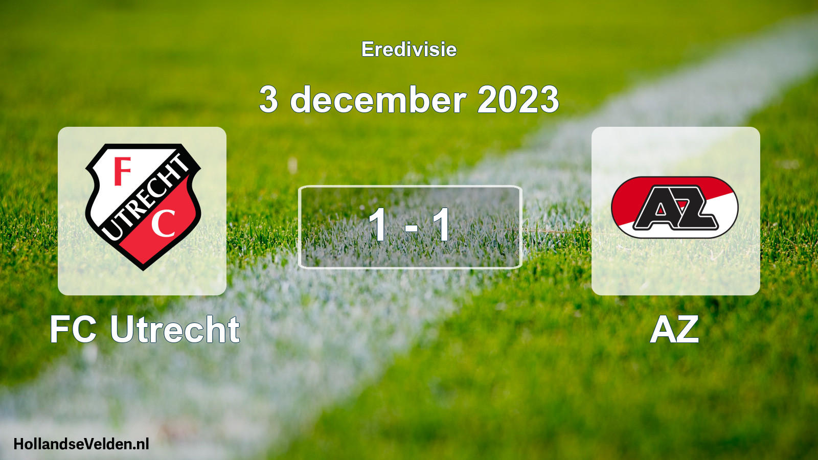 Total number of matches played: FC Utrecht - AZ 1 - 1 (3 December 2023)