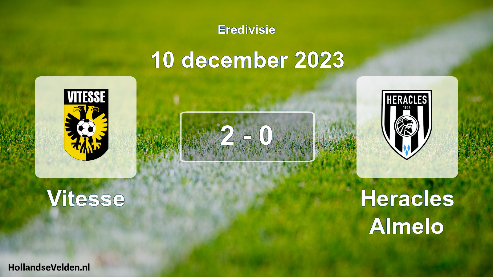 Total number of matches played: Vitesse - Heracles Almelo 2 - 0 (10 December 2023)