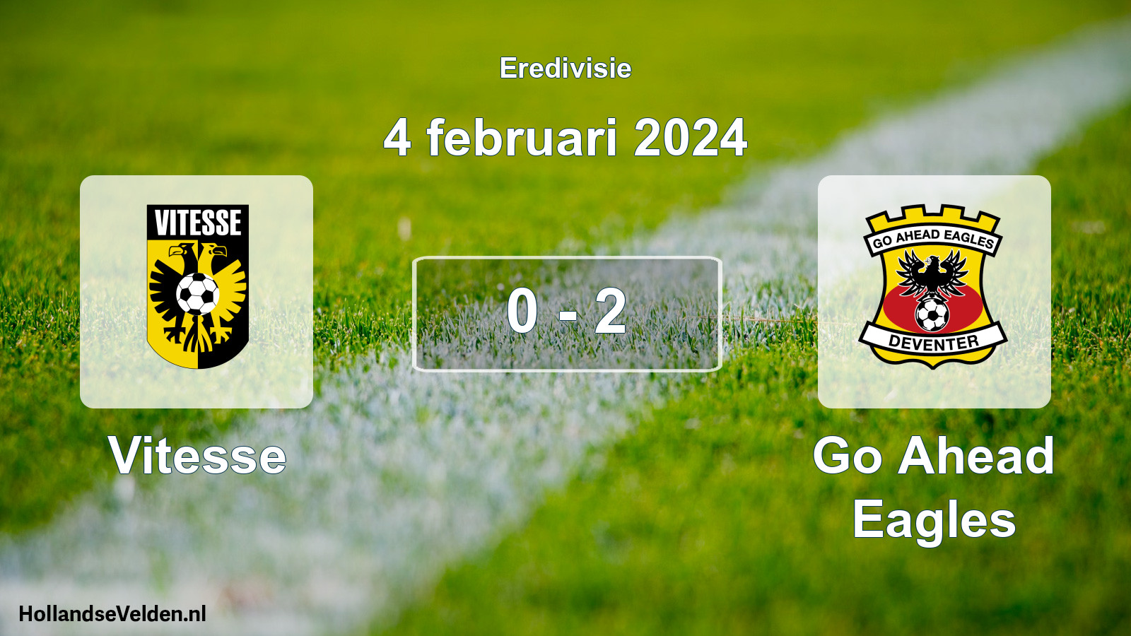 Total number of matches played: Vitesse - Go Ahead Eagles 0 - 2 (4 February 2024)
