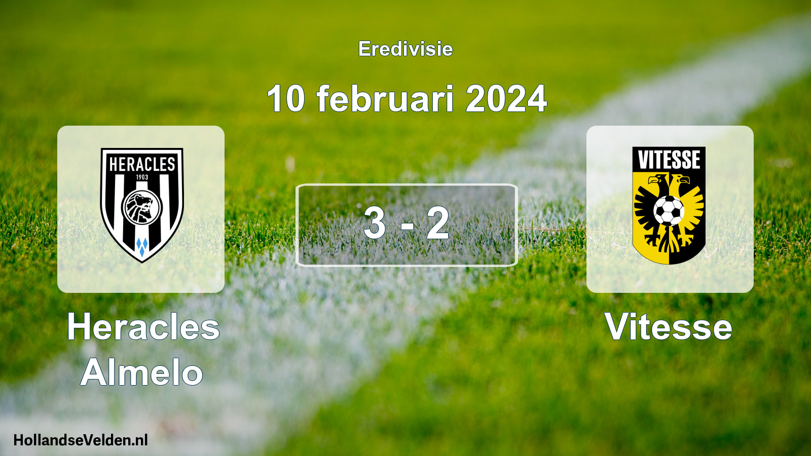 Total number of matches played: Heracles Almelo - Vitesse 3 - 2 (10 February 2024)