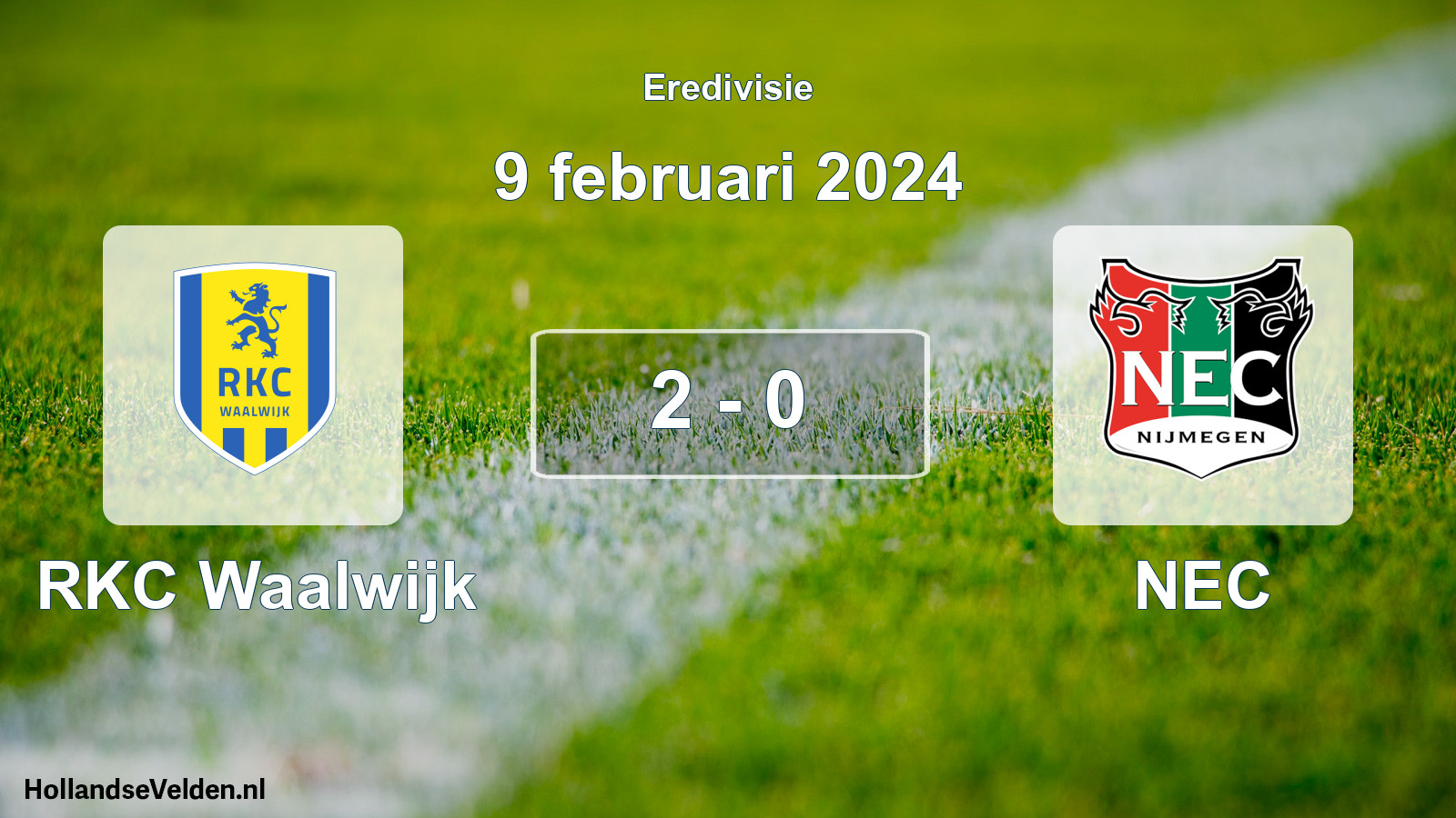 Total number of matches played: RKC Waalwijk - NEC 2 - 0 (9 February 2024)