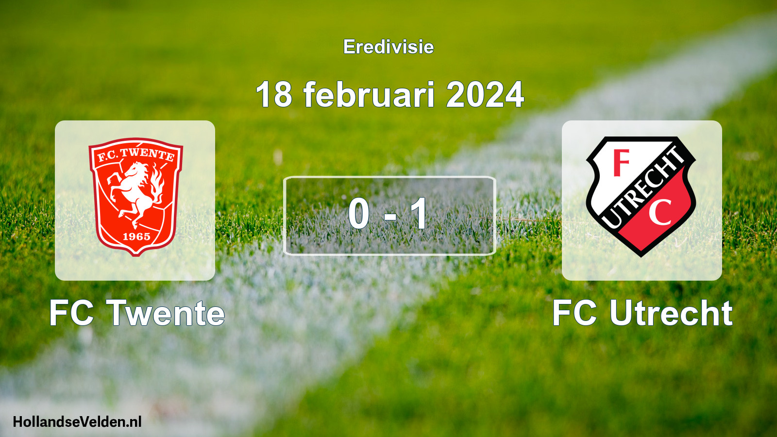Total number of matches played: FC Twente - FC Utrecht 0 - 1 (18 February 2024)
