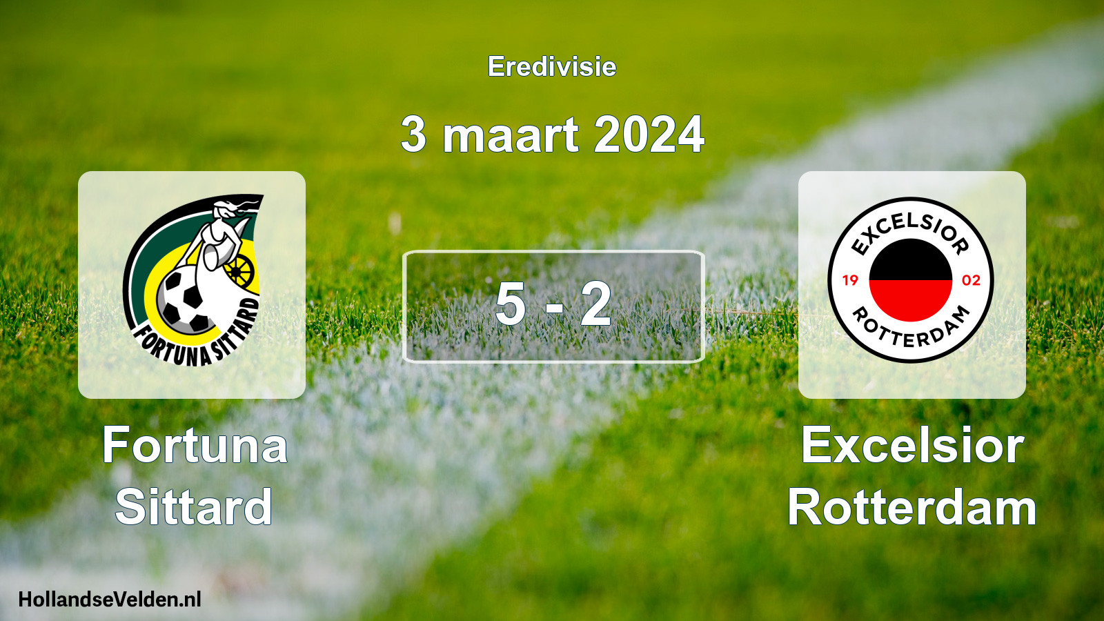 Total number of matches played: Fortuna Sittard - Excelsior Rotterdam 5 - 2 (3 March 2024)