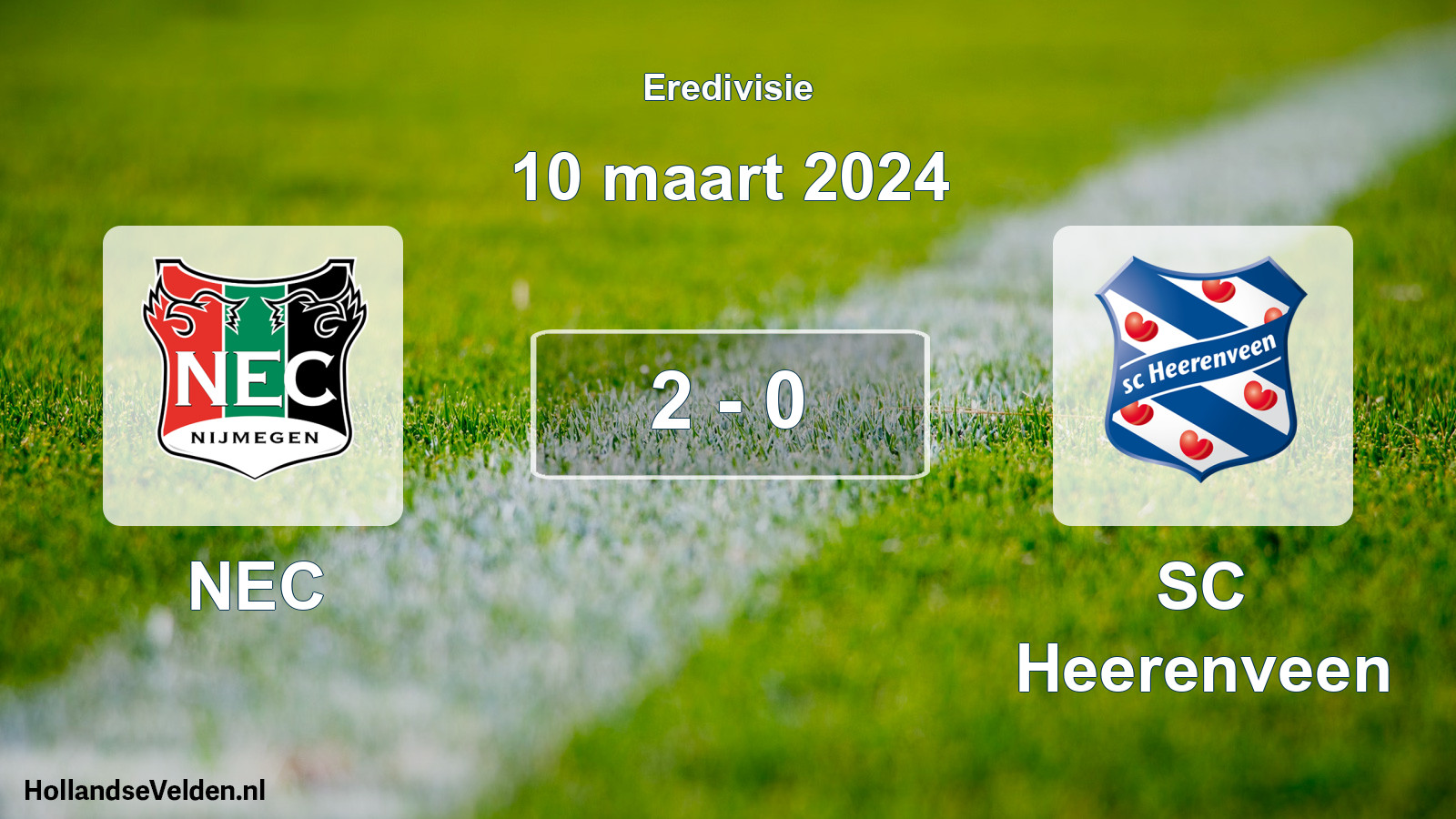 Total number of matches played: NEC - SC Heerenveen 2 - 0 (10 March 2024)
