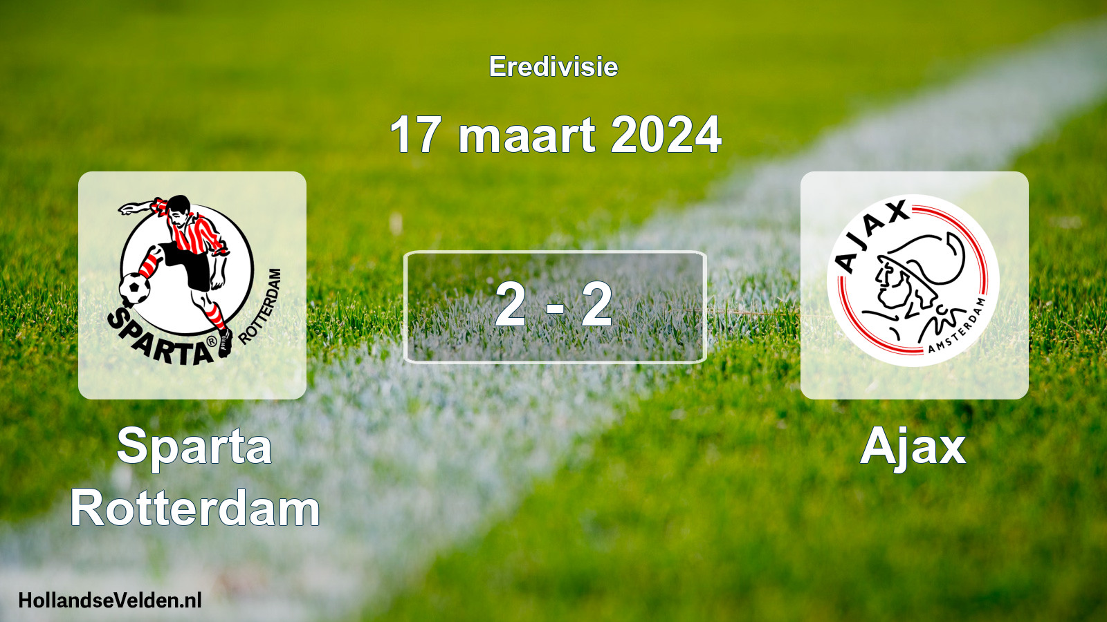 Total number of matches played: Sparta Rotterdam - Ajax 2 - 2 (17 March 2024)