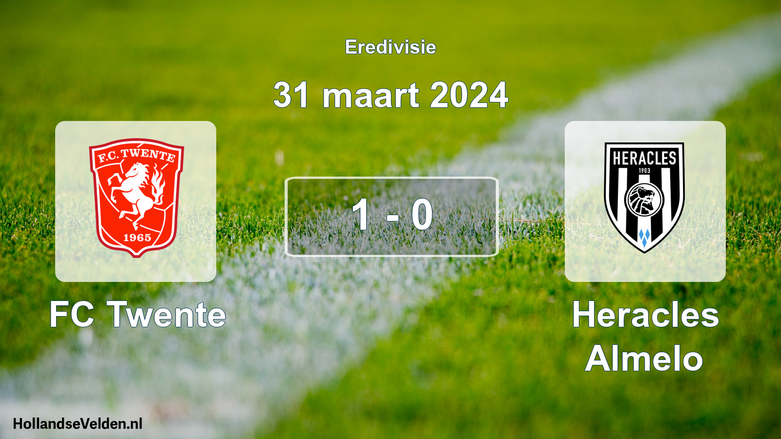 Total number of matches played: FC Twente - Heracles Almelo 1 - 0 (31 March 2024)