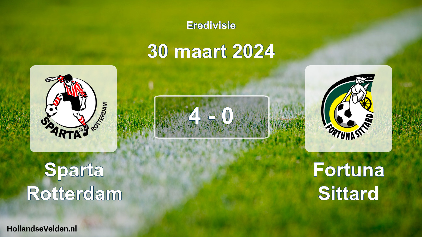 Total number of matches played: Sparta Rotterdam - Fortuna Sittard 4 - 0 (30 March 2024)