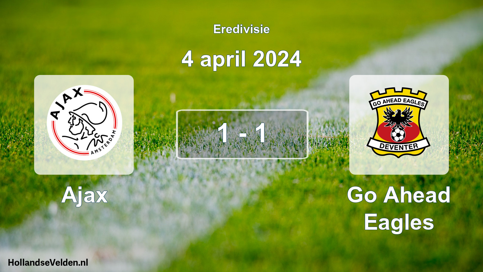 Total number of matches played: Ajax - Go Ahead Eagles 1 - 1 (4 April 2024)