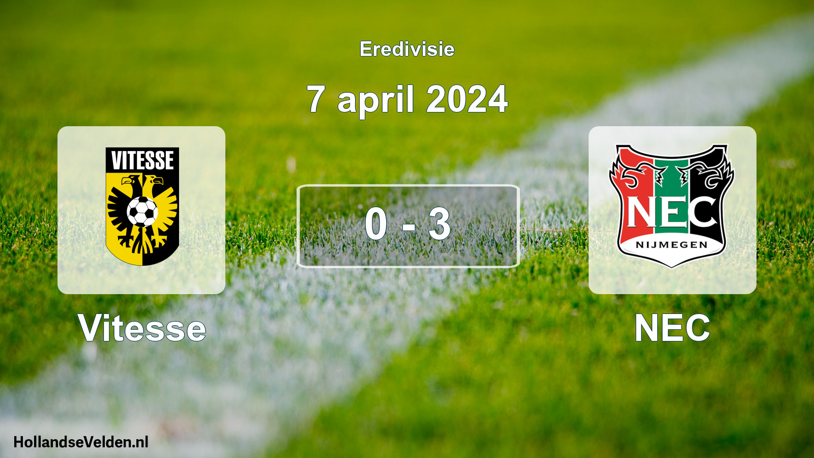 Total number of matches played: Vitesse - NEC 0 - 3 (7 April 2024)