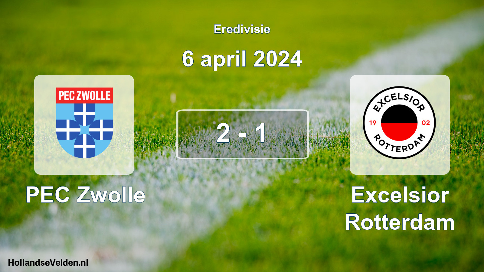 Total number of matches played: PEC Zwolle - Excelsior Rotterdam 2 - 1 (6 April 2024)