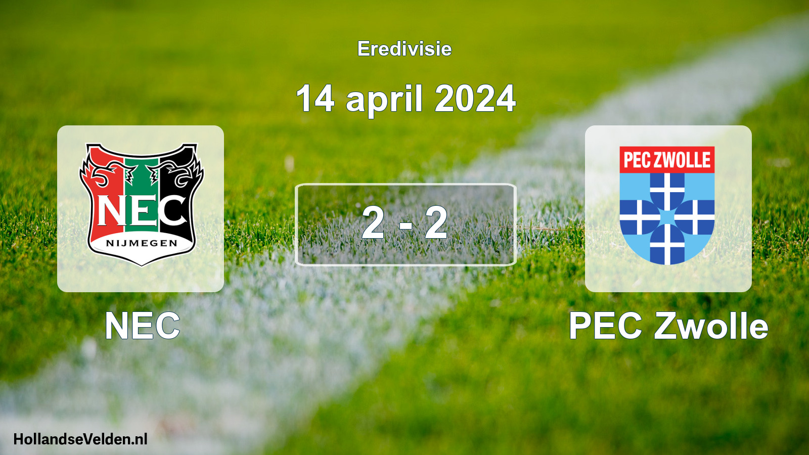 Total number of matches played: NEC - PEC Zwolle 2 - 2 (14 April 2024)