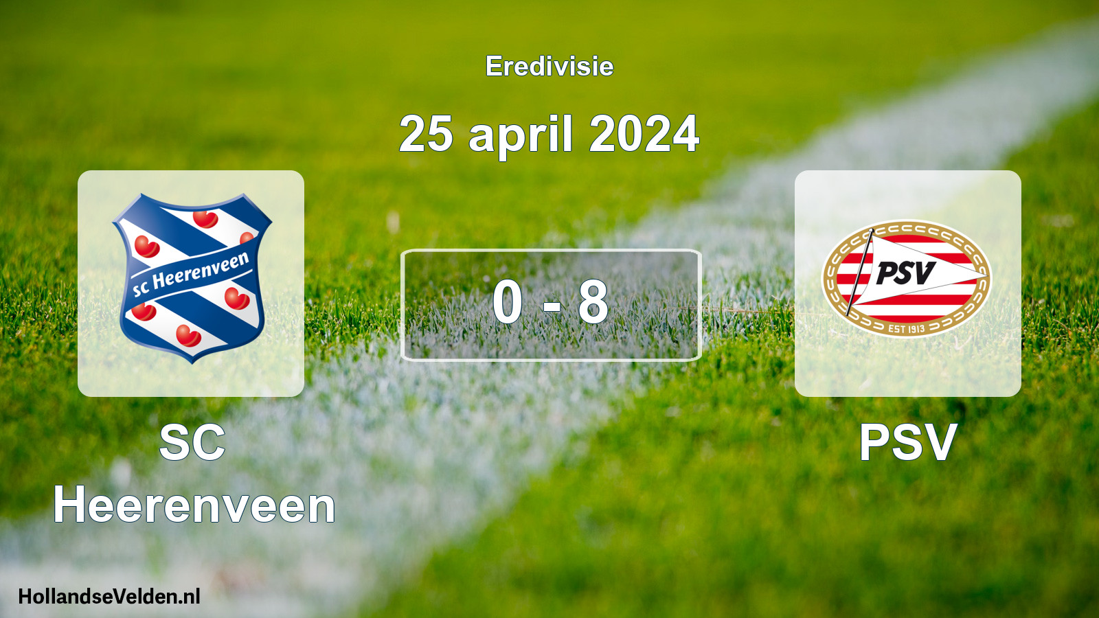 Total number of matches played: SC Heerenveen - PSV 0 - 8 (25 April 2024)