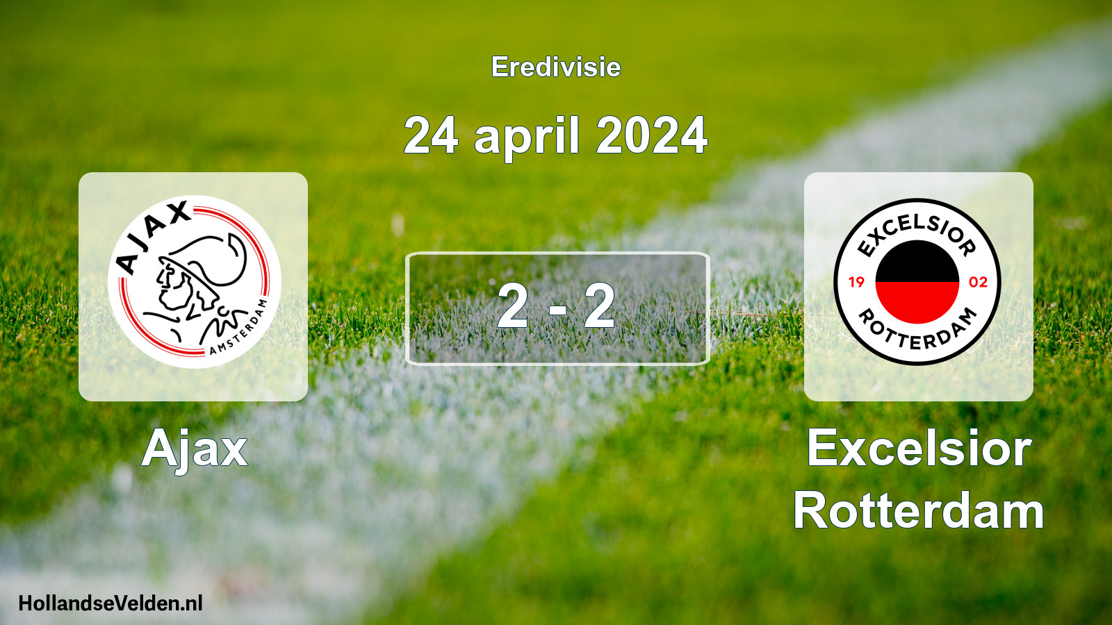 Total number of matches played: Ajax - Excelsior Rotterdam 2 - 2 (24 April 2024)