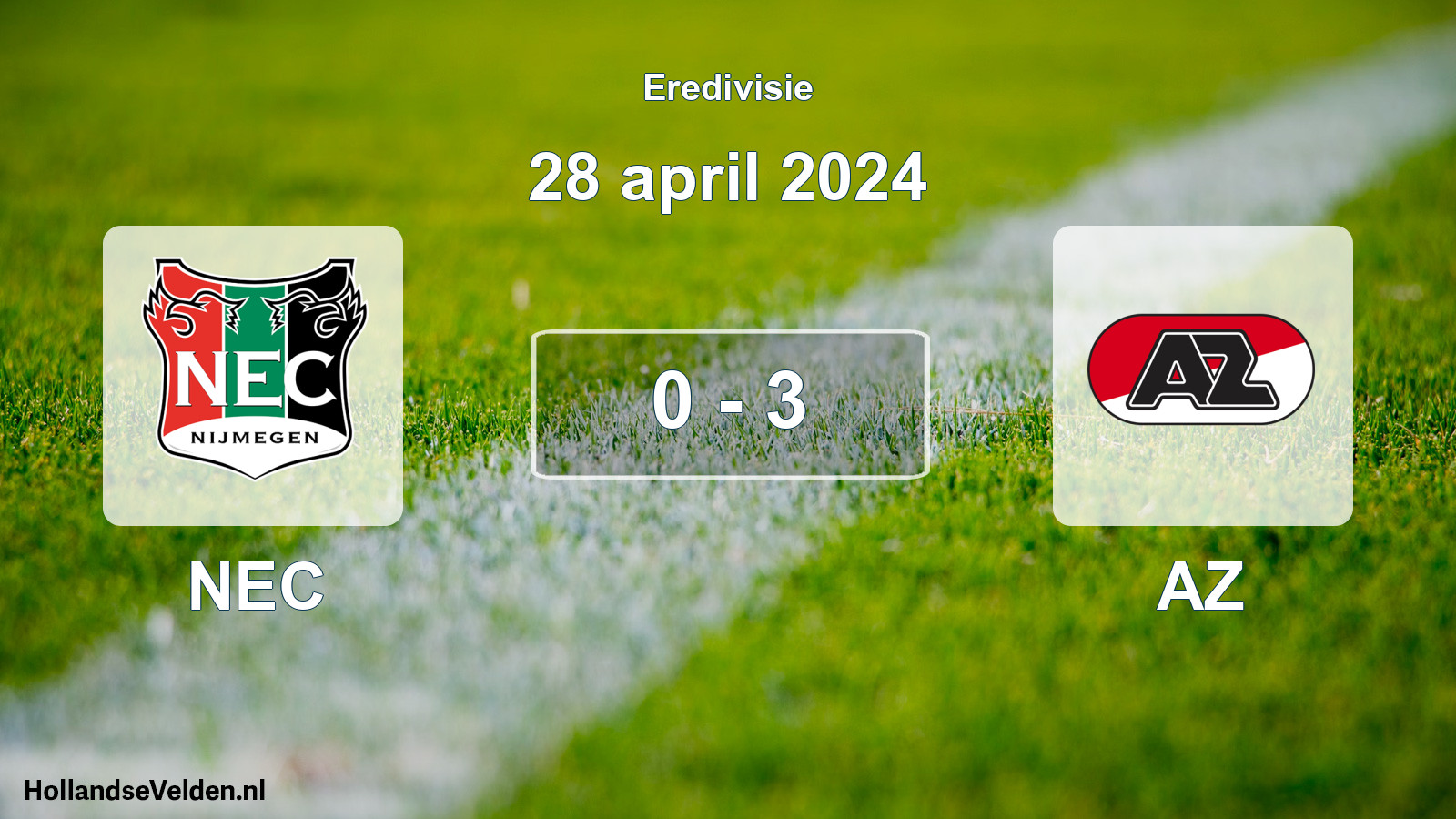 Total number of matches played: NEC - AZ 0 - 3 (28 April 2024)