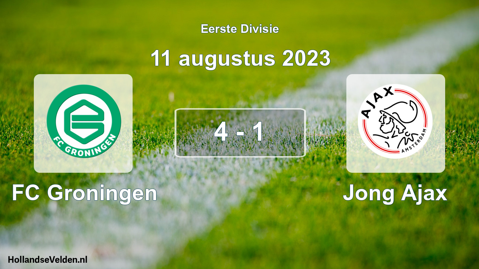 Total number of matches played: FC Groningen - Jong Ajax 4 - 1 (11 August 2023)