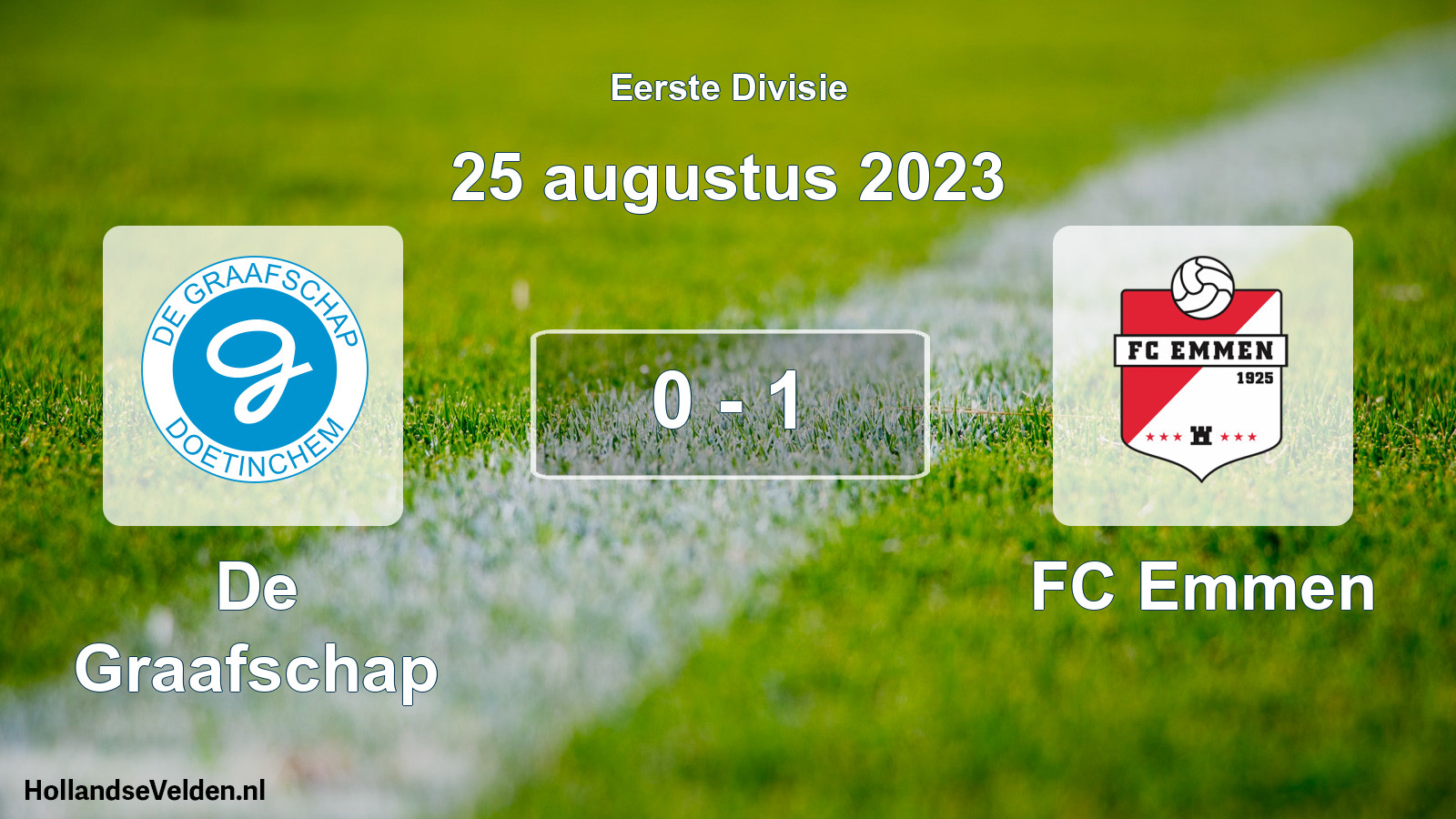 Total number of matches played: De Graafschap - FC Emmen 0 - 1 (25 August 2023)