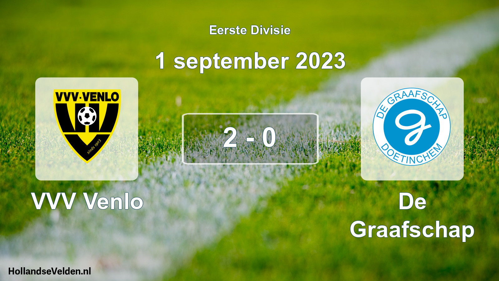Total number of matches played: VVV Venlo - De Graafschap 2 - 0 (1 September 2023)