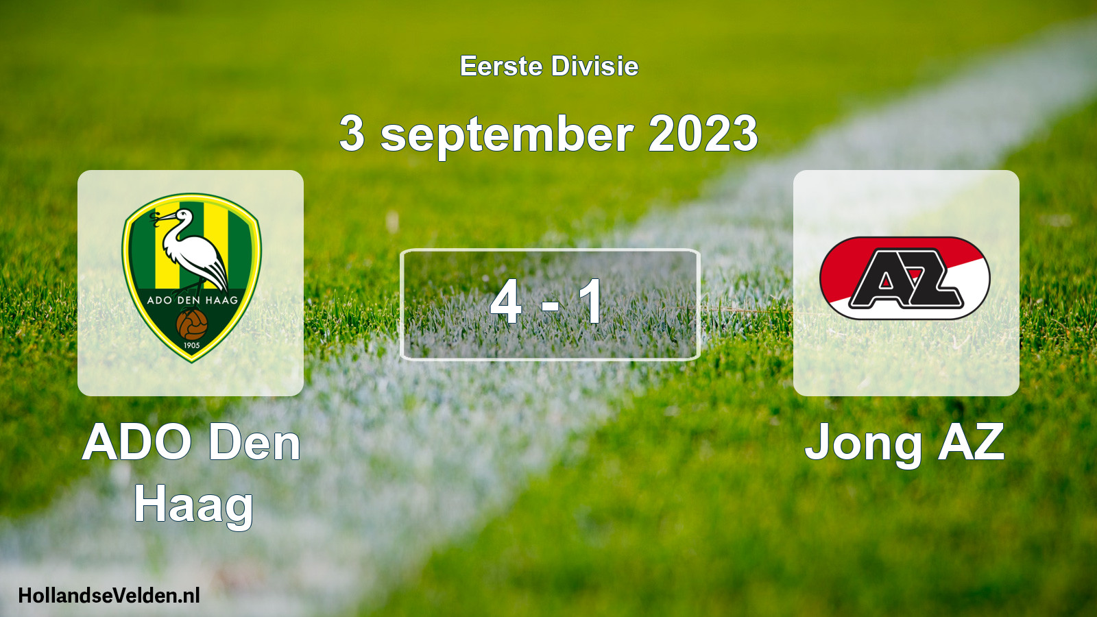 Total number of matches played: ADO Den Haag - Jong AZ 4 - 1 (3 September 2023)