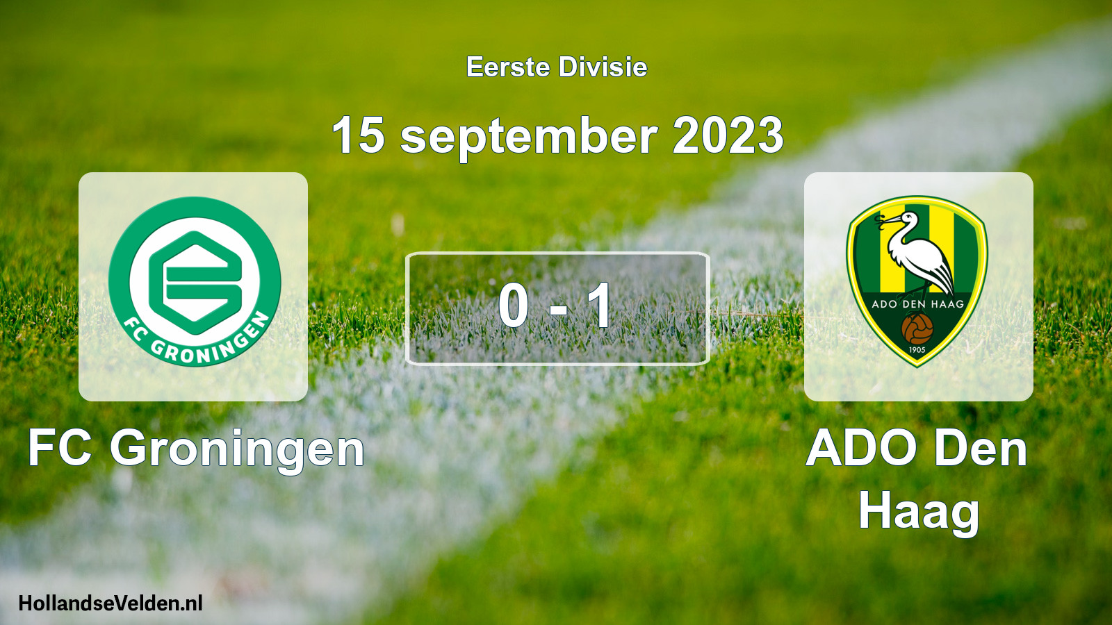 Total number of matches played: FC Groningen - ADO Den Haag 0 - 1 (15 September 2023)
