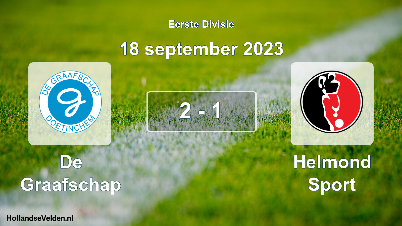 Total number of matches played: De Graafschap - Helmond Sport 2 - 1 (18 September 2023)