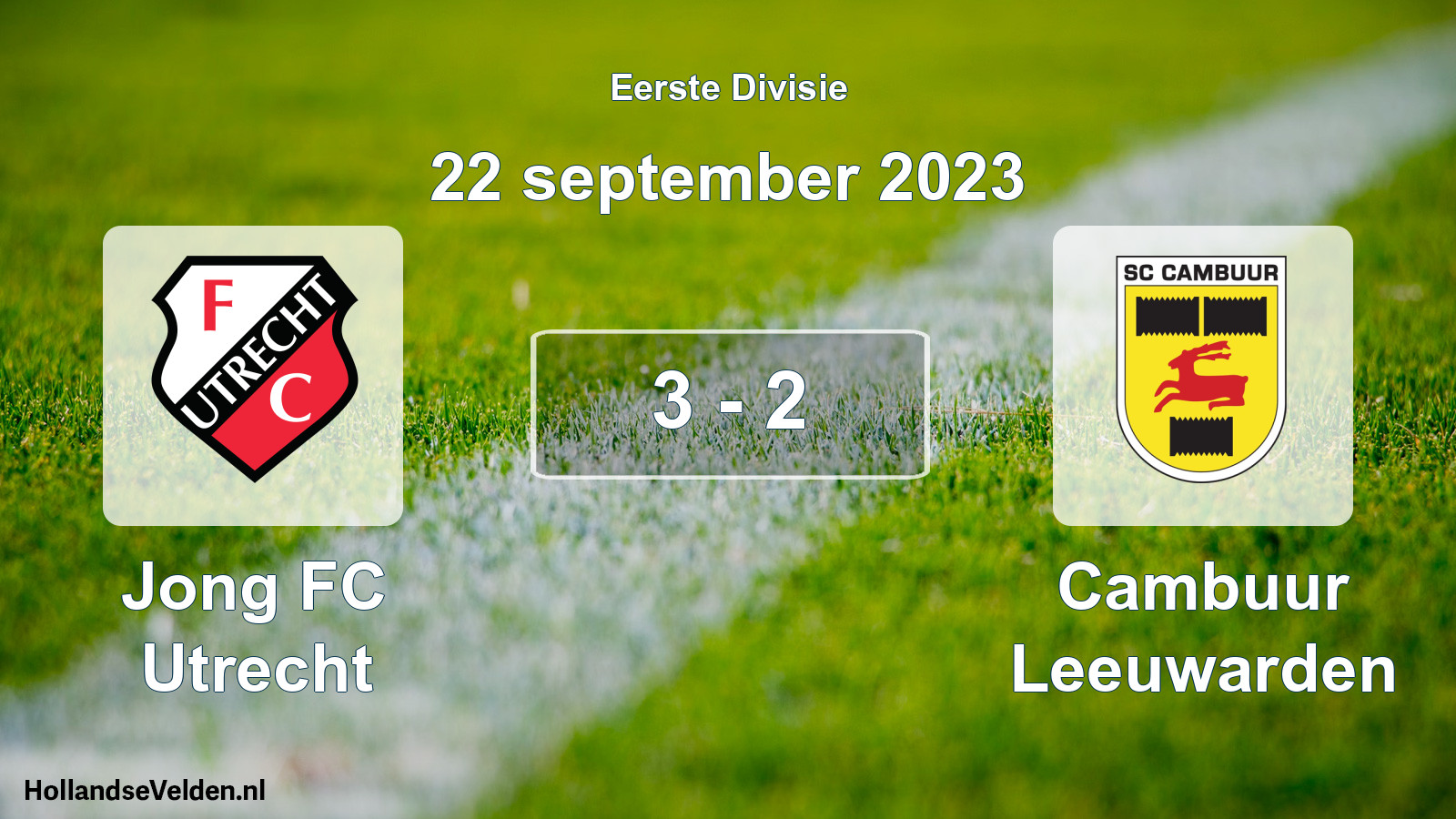 Total number of matches played: Jong FC Utrecht - Cambuur Leeuwarden 3 - 2 (22 September 2023)