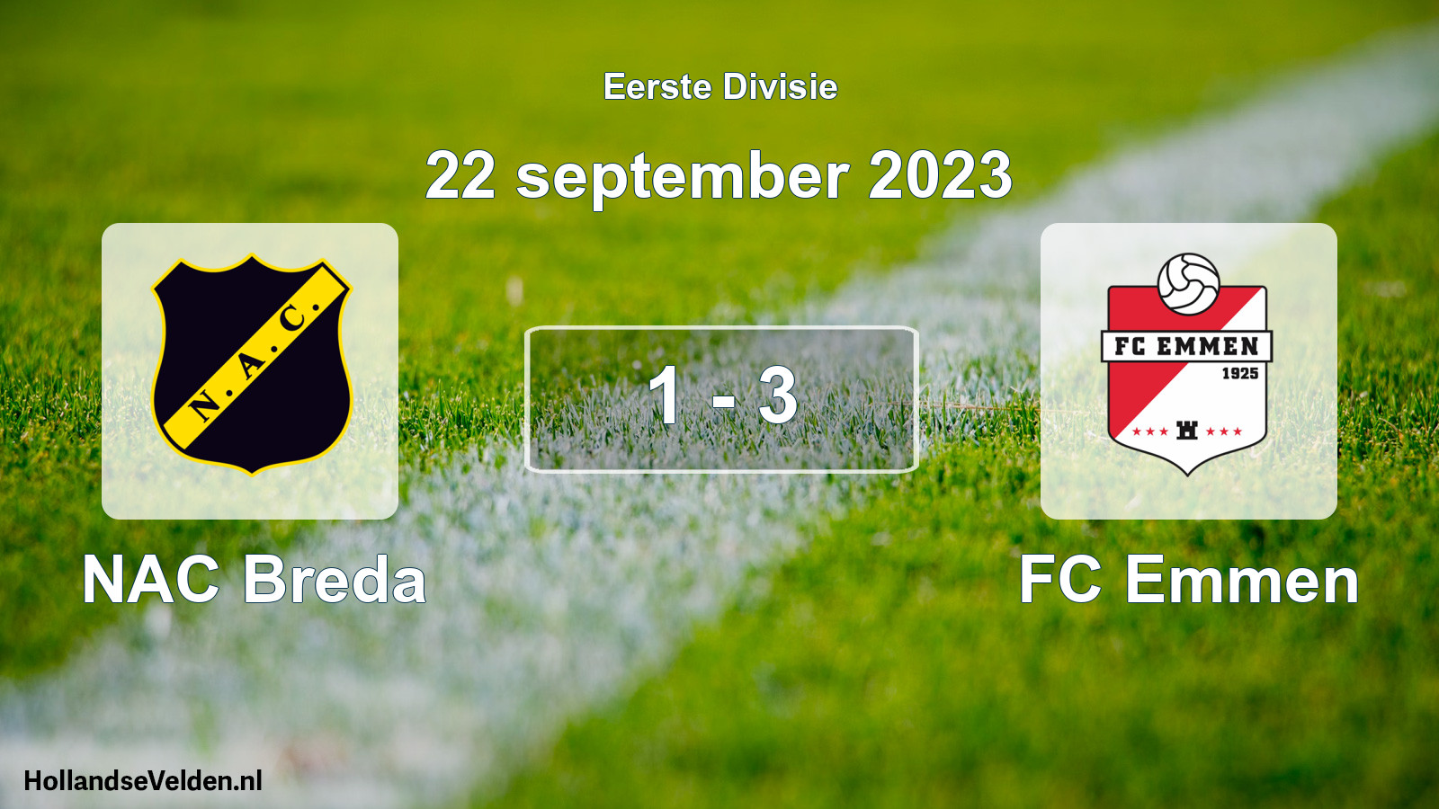 Total number of matches played: NAC Breda - FC Emmen 1 - 3 (22 September 2023)