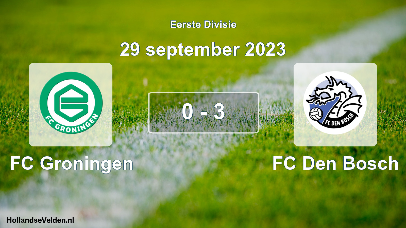 Total number of matches played: FC Groningen - FC Den Bosch 0 - 3 (29 September 2023)