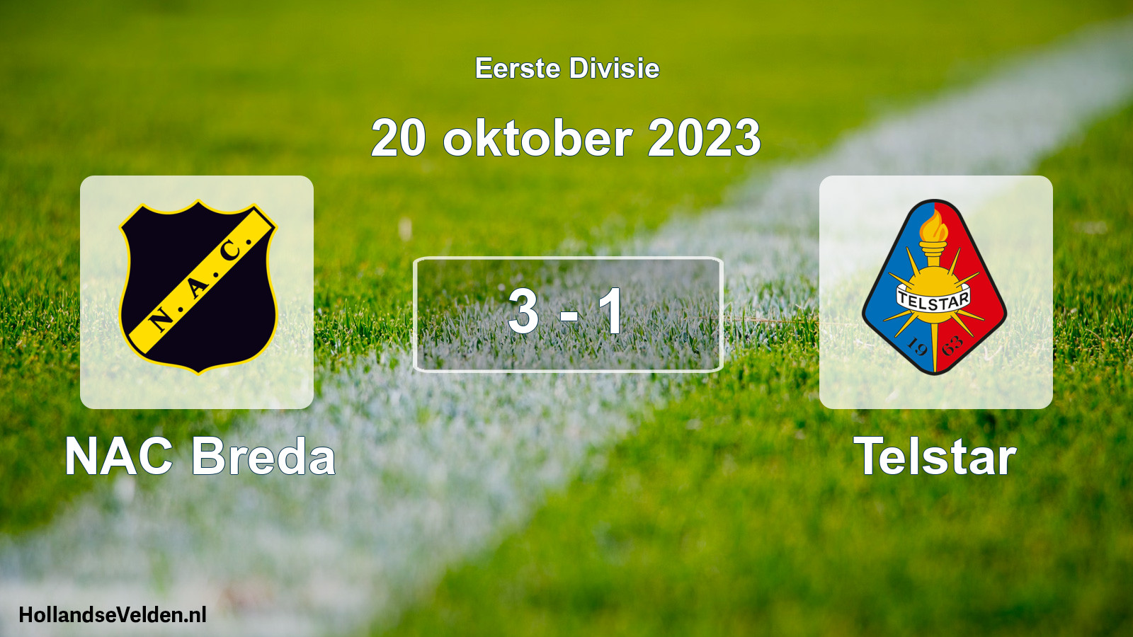 Total number of matches played: NAC Breda - Telstar 3 - 1 (20 October 2023)