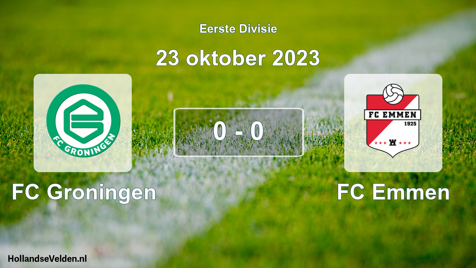 Total number of matches played: FC Groningen - FC Emmen 0 - 0 (23 October 2023)