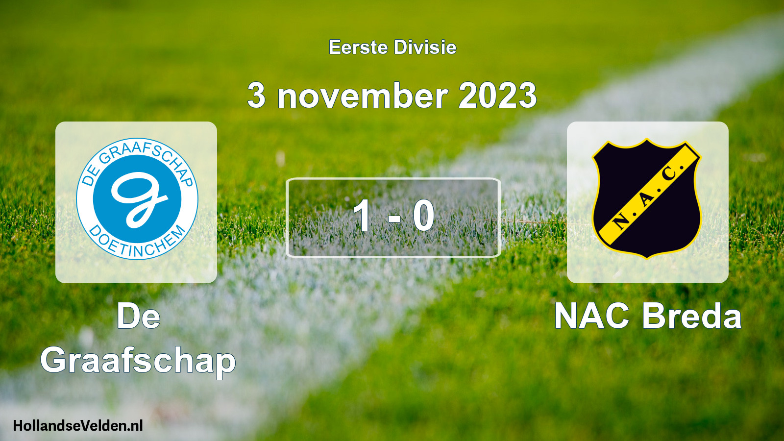 Total number of matches played: De Graafschap - NAC Breda 1 - 0 (3 November 2023)
