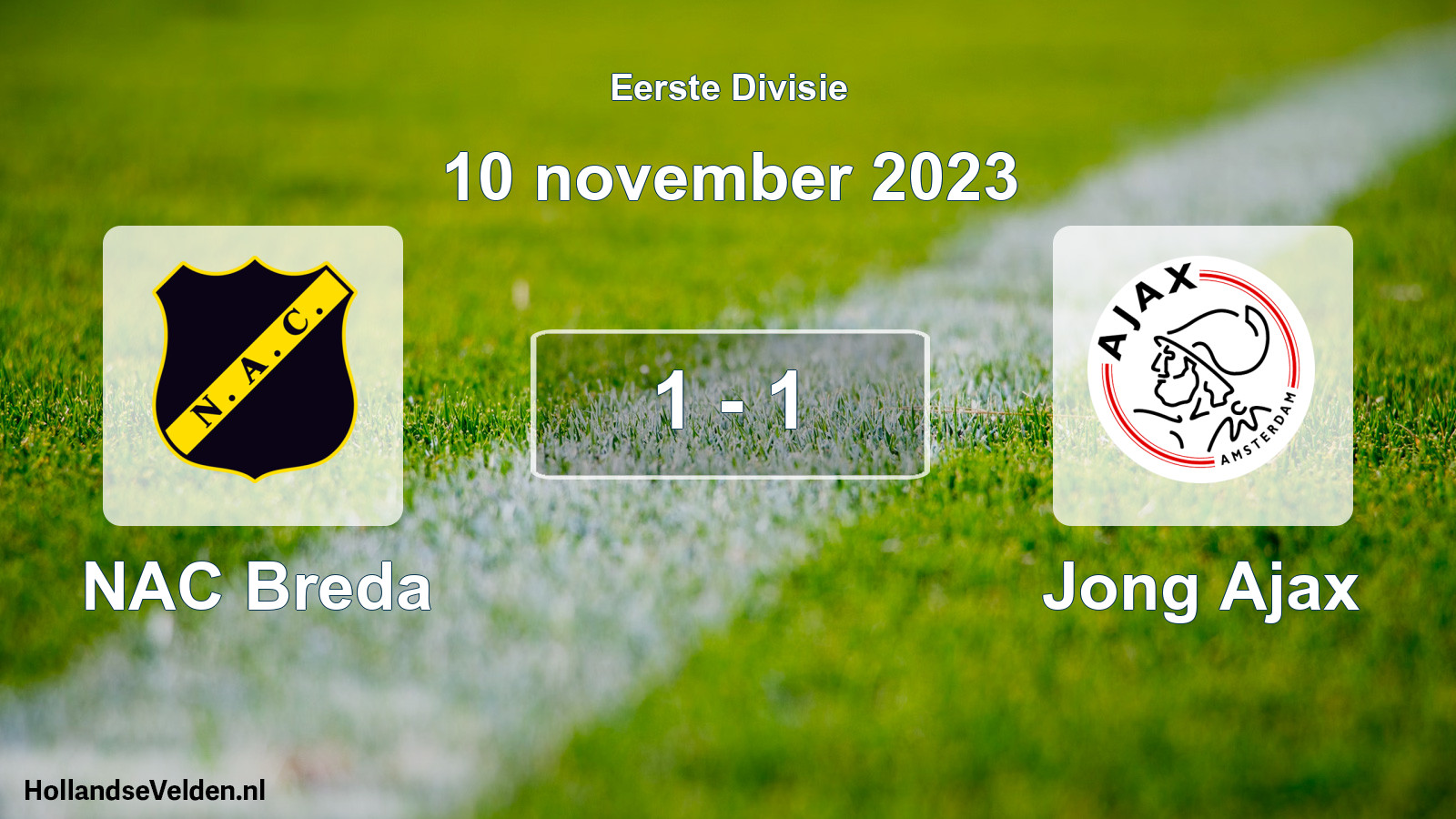 Total number of matches played: NAC Breda - Jong Ajax 1 - 1 (10 November 2023)