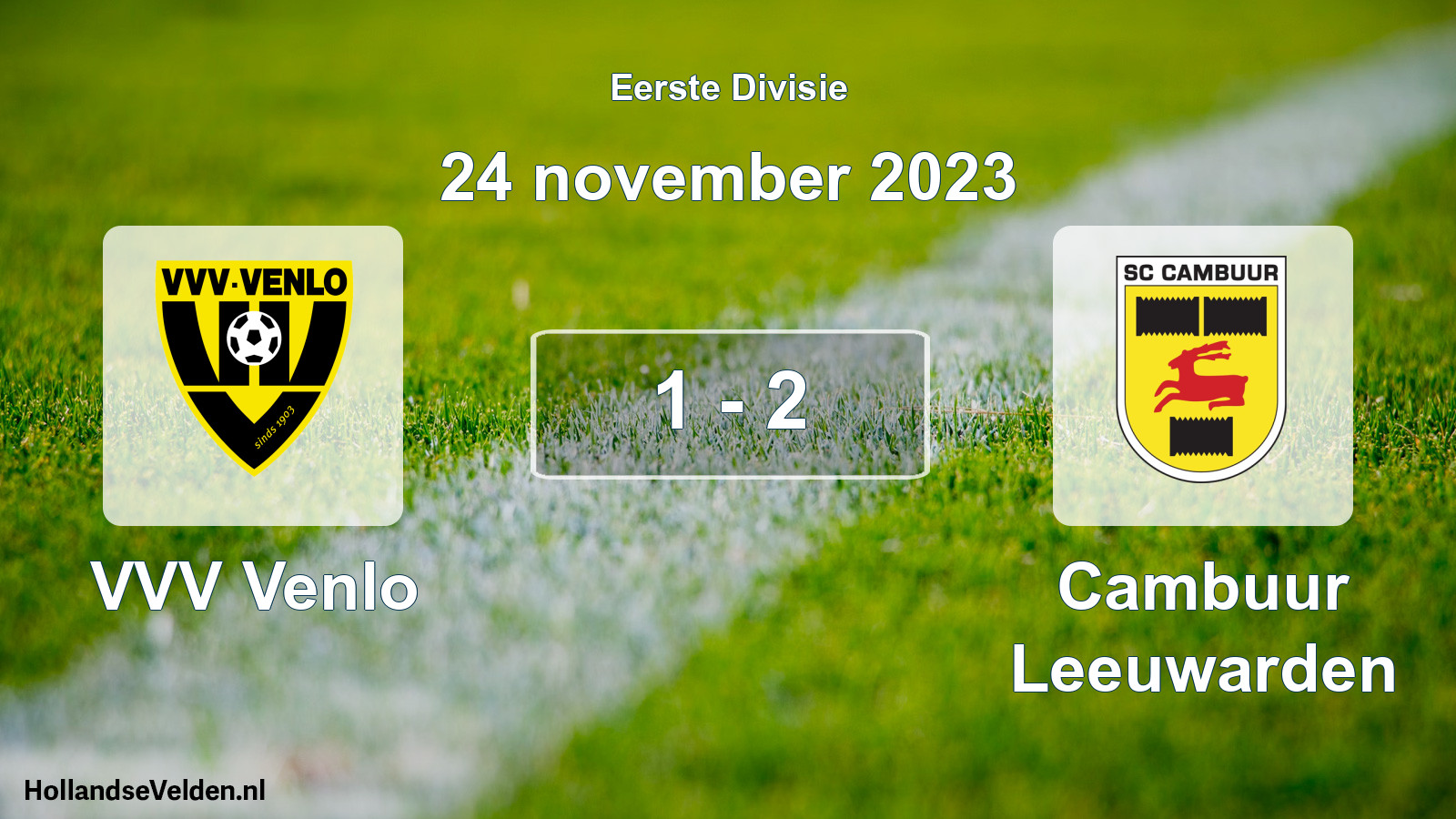Total number of matches played: VVV Venlo - Cambuur Leeuwarden 1 - 2 (24 November 2023)