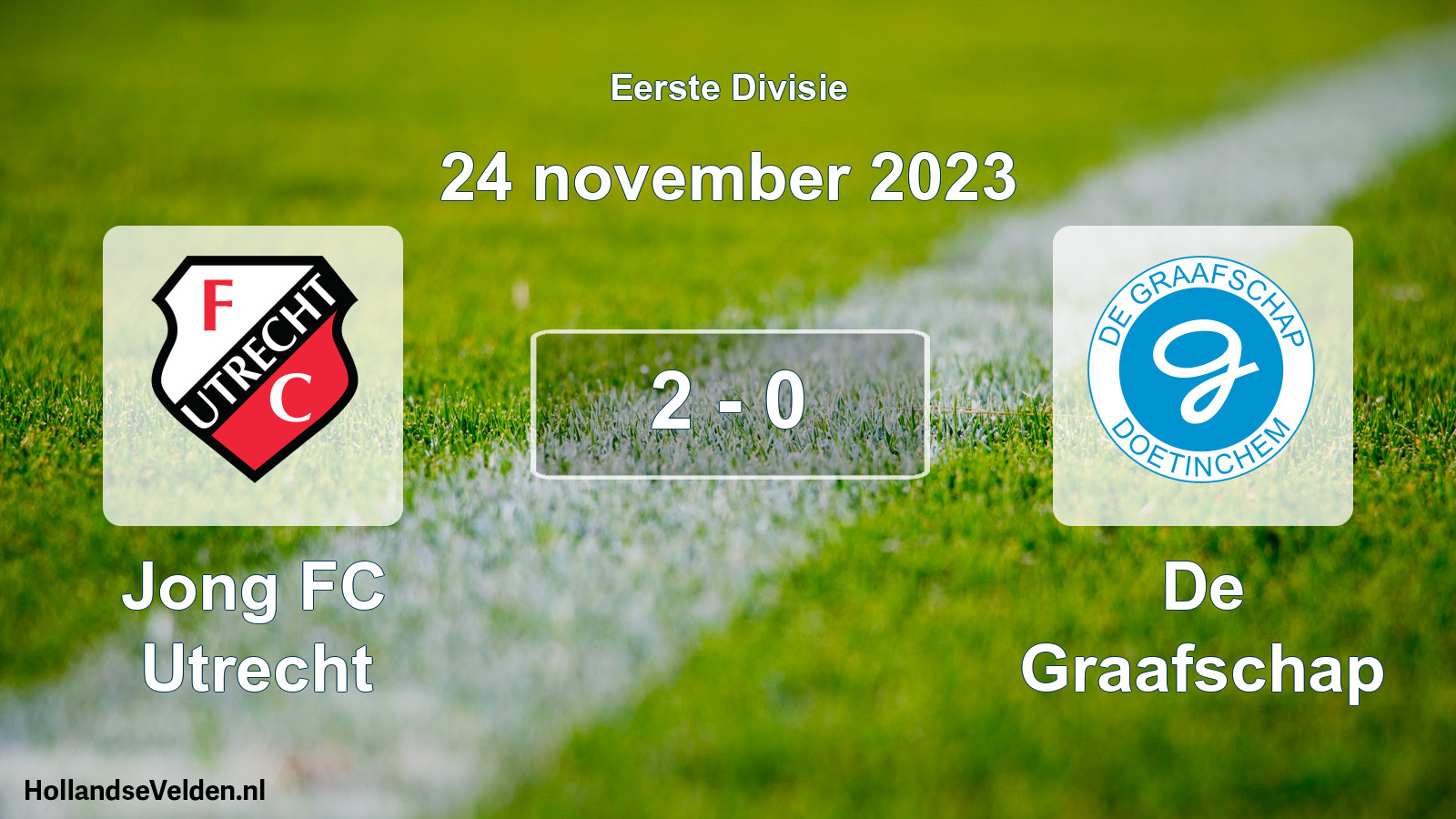 Total number of matches played: Jong FC Utrecht - De Graafschap 2 - 0 (24 November 2023)