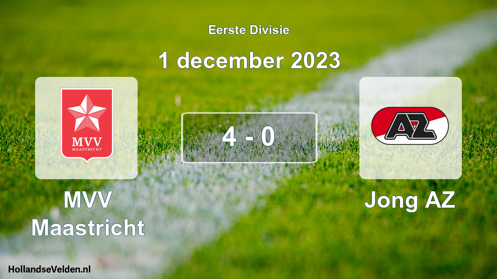 Total number of matches played: MVV Maastricht - Jong AZ 4 - 0 (1 December 2023)
